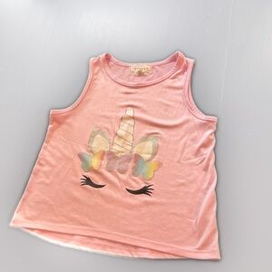 between Pink  Unicorn  Girl's Top